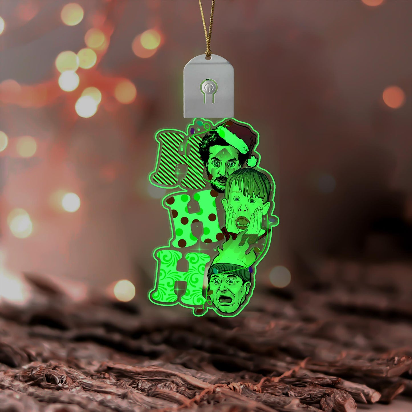 Ho Ho Ho - Christmas Shaped Led Acrylic Ornament