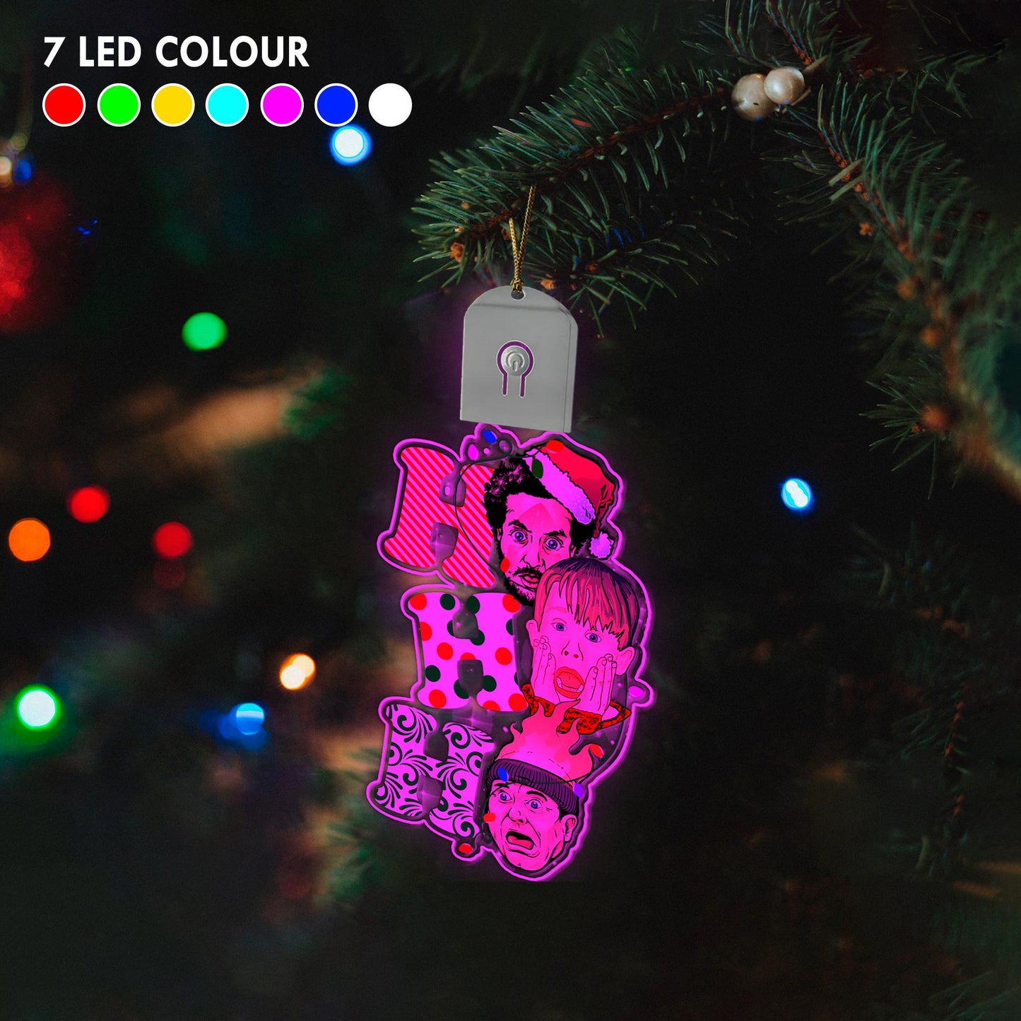 Ho Ho Ho - Christmas Shaped Led Acrylic Ornament