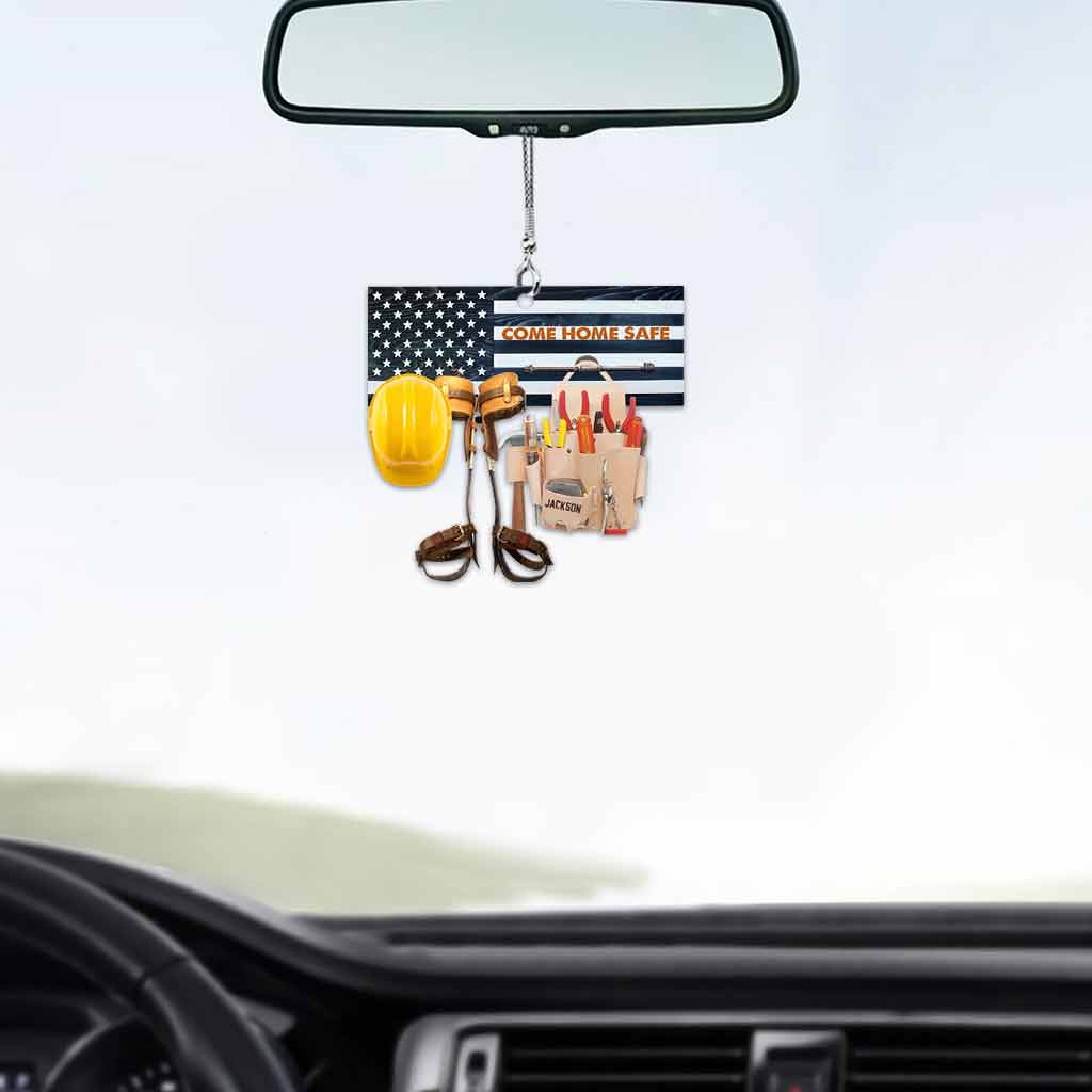 Come Home Safe - Personalized Lineman Transparent Car Ornament