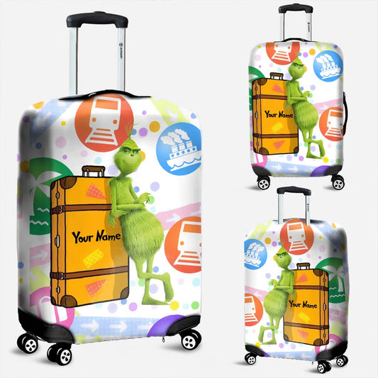 Love Traveling - Personalized Stole Christmas Luggage Cover