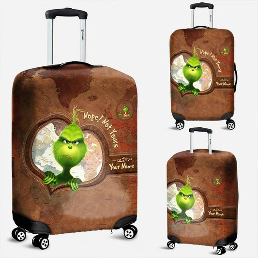 Nope! Not Yours - Personalized Stole Christmas Luggage Cover