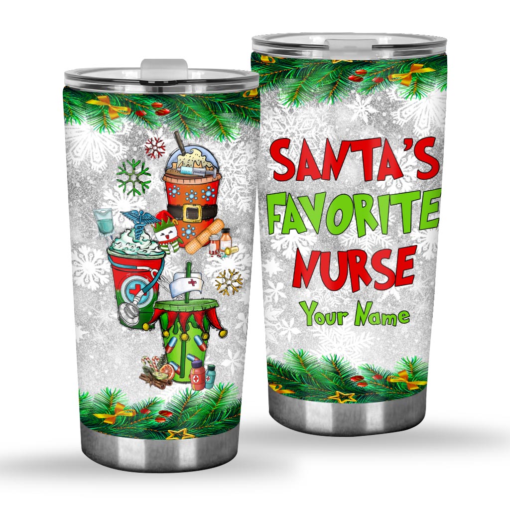 Merry Christmas - Personalized Nurse Tumbler