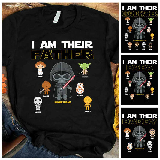 I Am Their Father Grandfather - Personalized Father's Day The Force T-shirt and Hoodie