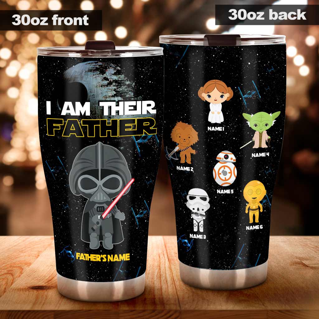 I Am Their Father Grandfather - Personalized Father's Day The Force Tumbler