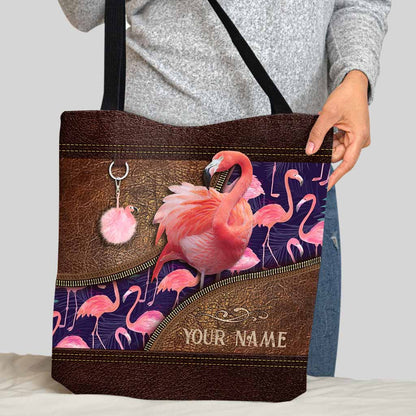 Love Flamingos Personalized  Tote Bag