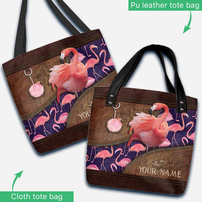 Love Flamingos Personalized  Tote Bag