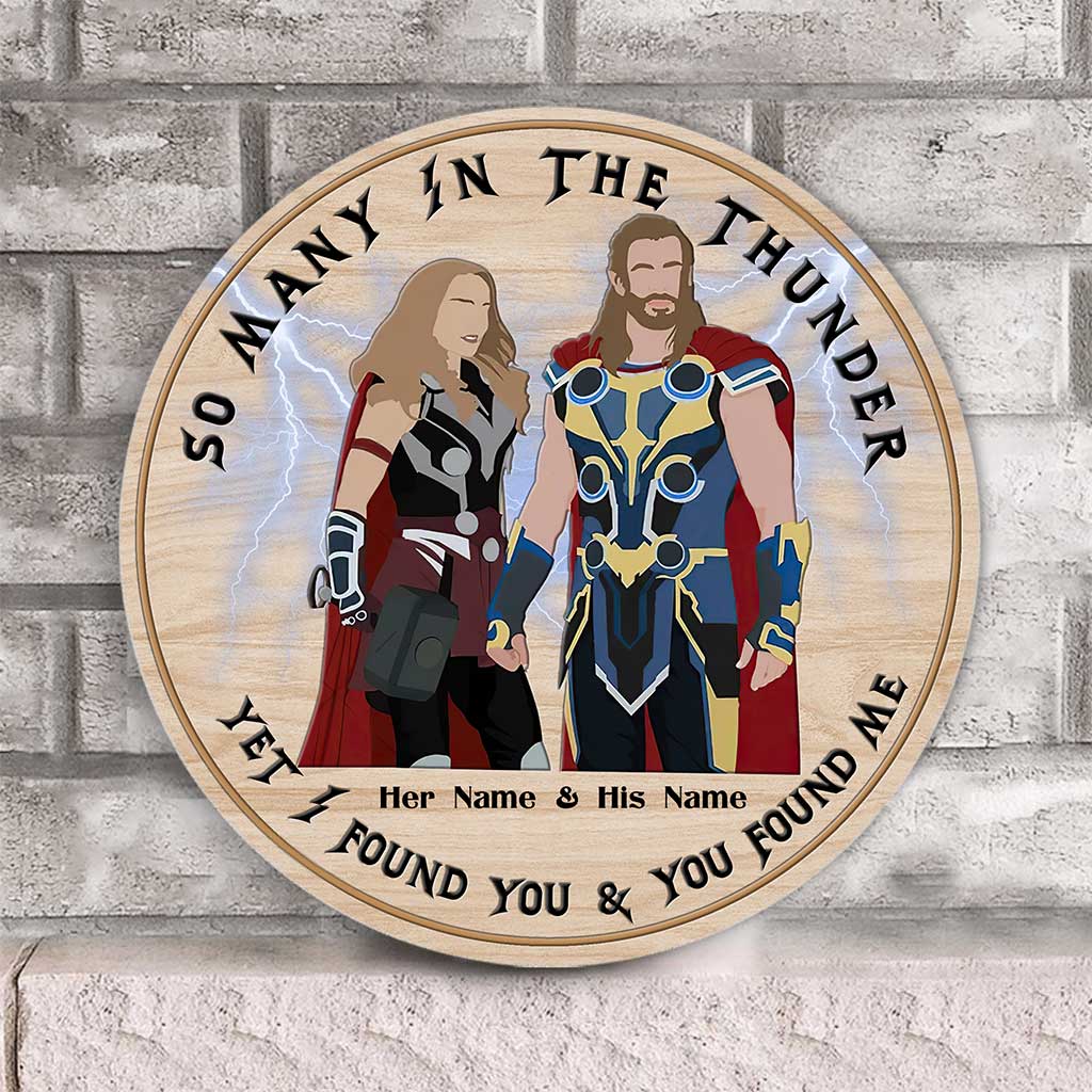 So Manny In The Thunder - Personalized Round Wood Sign