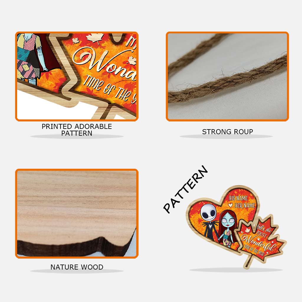 It's The Most Wonderful Time - Personalized Nightmare Wood Sign