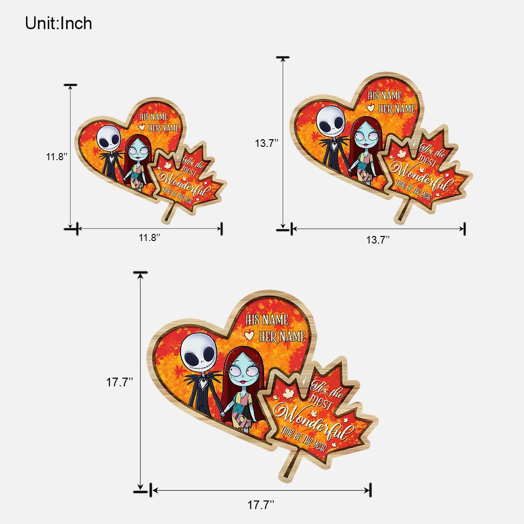 It's The Most Wonderful Time - Personalized Nightmare Wood Sign