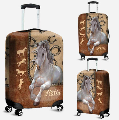 Love Horses - Personalized Horse Leather Handbag & Luggage Cover