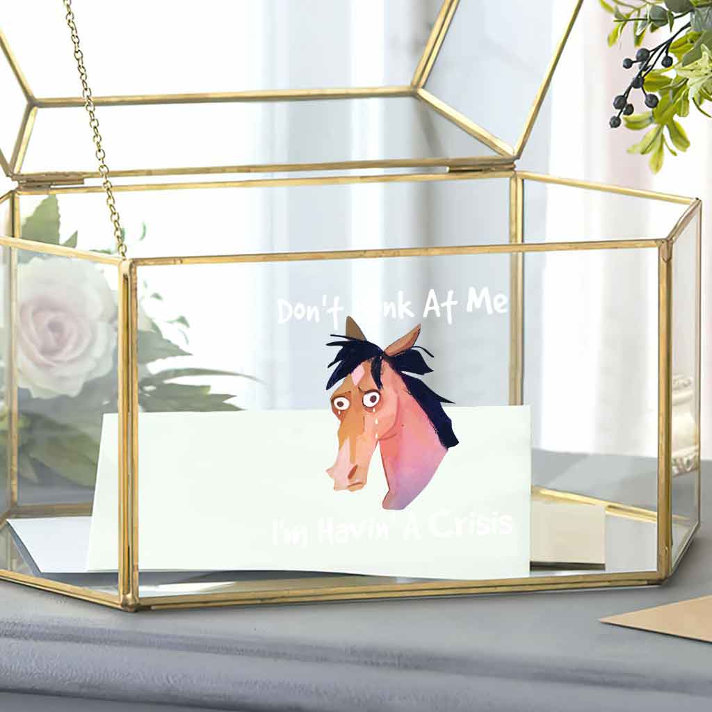 Don't Honk At Me I'm Havin' A Crisis - Horse Decal Full