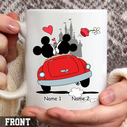 God Blessed The Broken Road That - Personalized Couple Mouse Mug