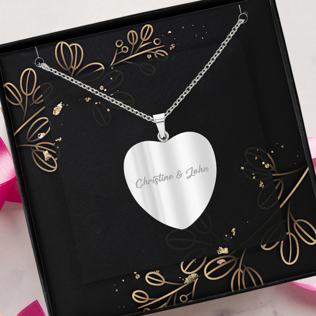 Without You I'm Nothing - Personalized Couple Turtle Heart Pendant Necklace