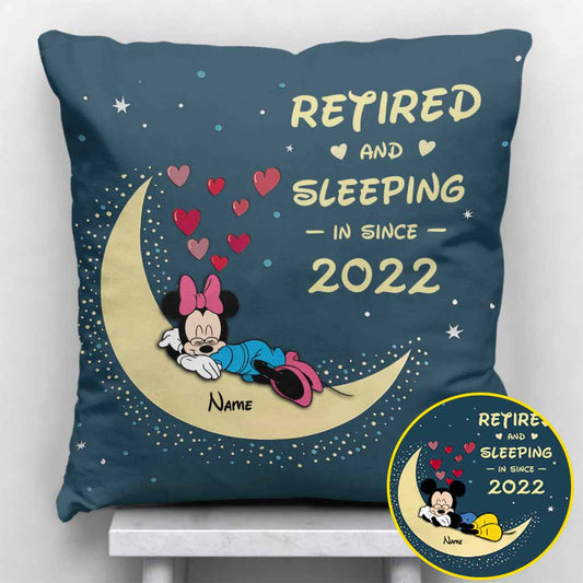 Retired & Sleeping - Personalized Throw Pillow