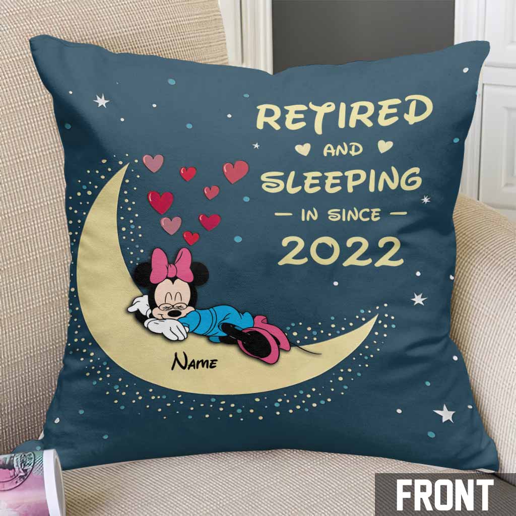 Retired & Sleeping - Personalized Throw Pillow