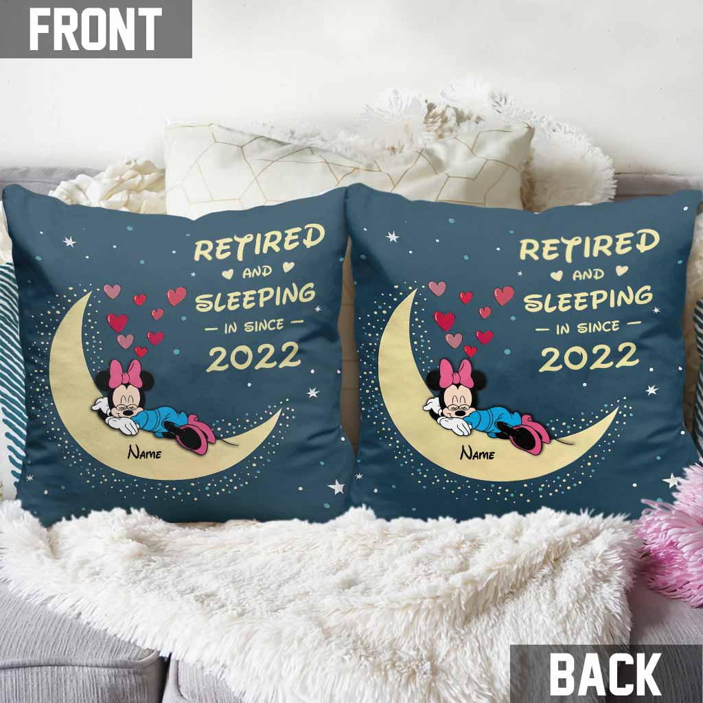 Retired & Sleeping - Personalized Throw Pillow