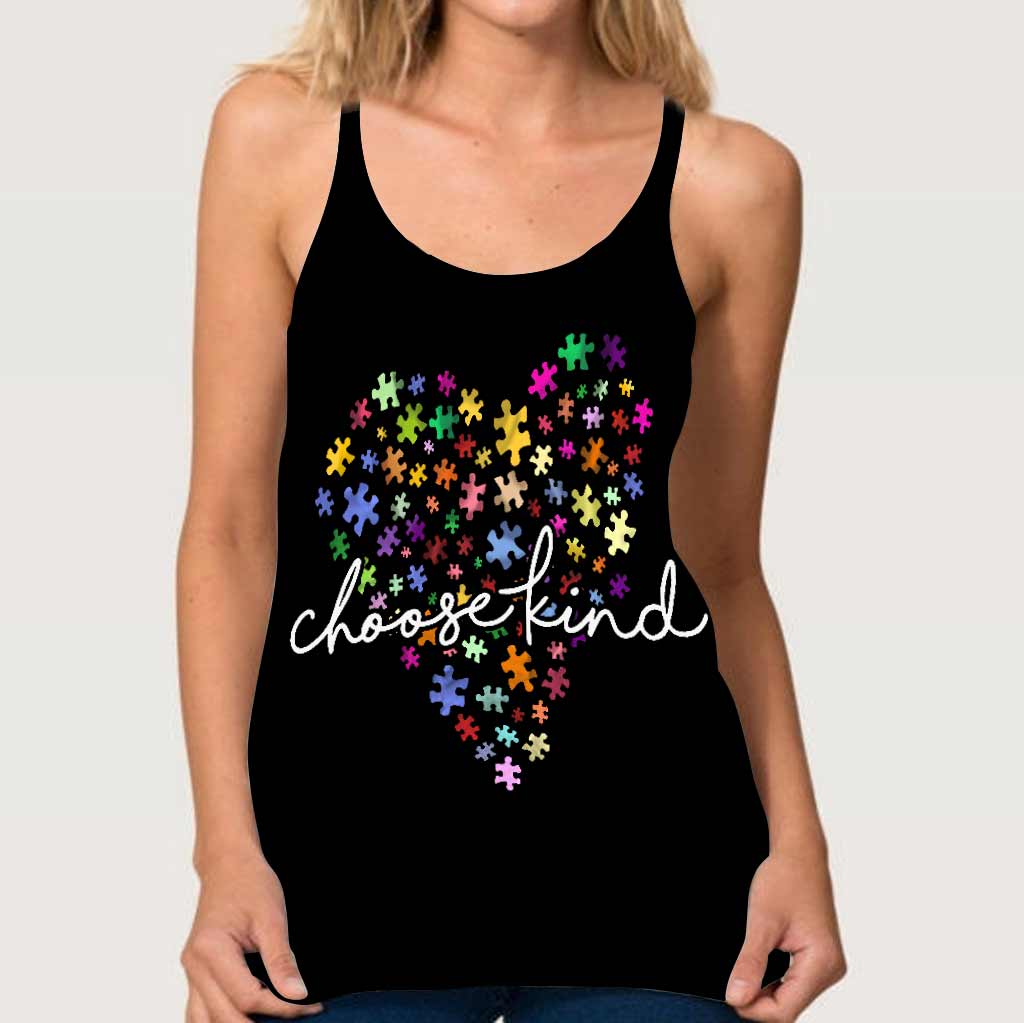 Choose Kind - Autism Awareness Cross Tank Top