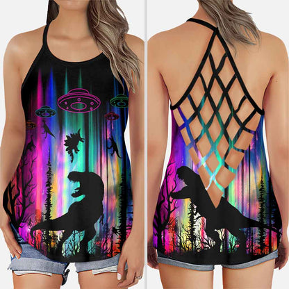 Dinosaur Cross Tank Top