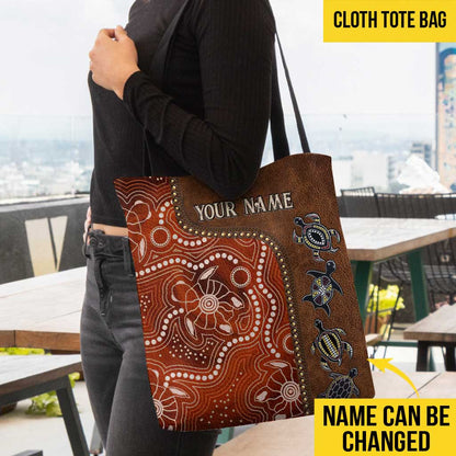 Turtle - Aboriginal Australian Personalized Tote Bag