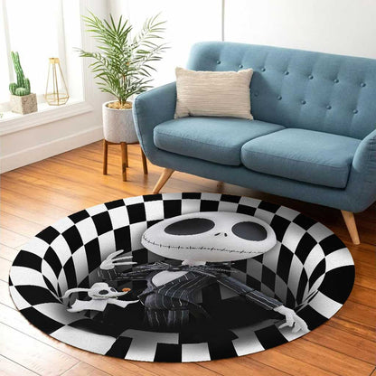 Hello From Halloween Town - Halloween Nightmare Round Rug