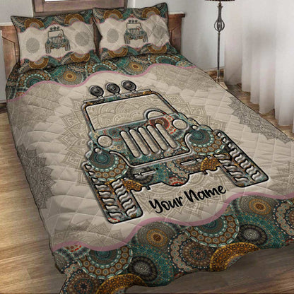 JP Mandala - Personalized Car Quilt Set