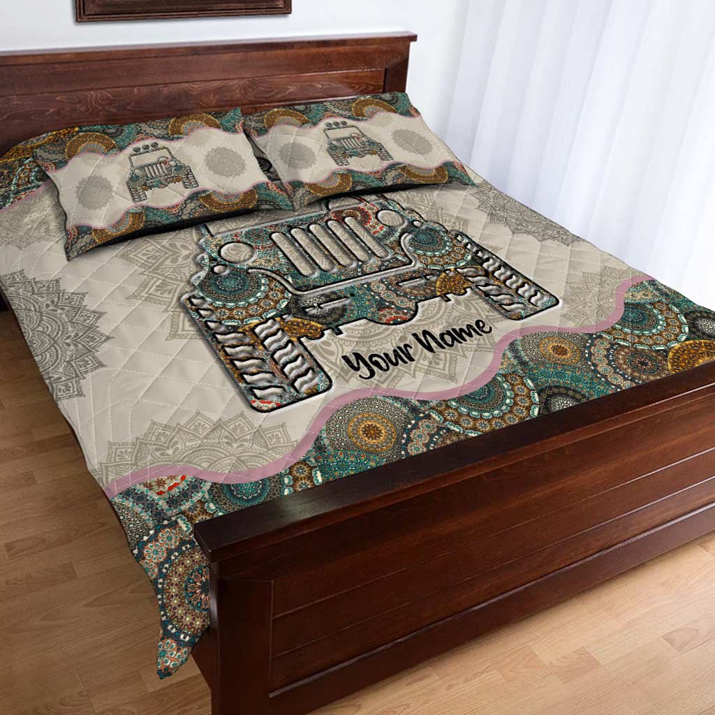 JP Mandala - Personalized Car Quilt Set