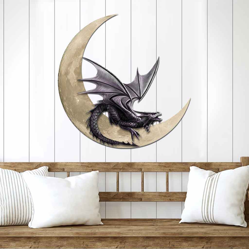 Dragon Moon - Cut Metal Sign