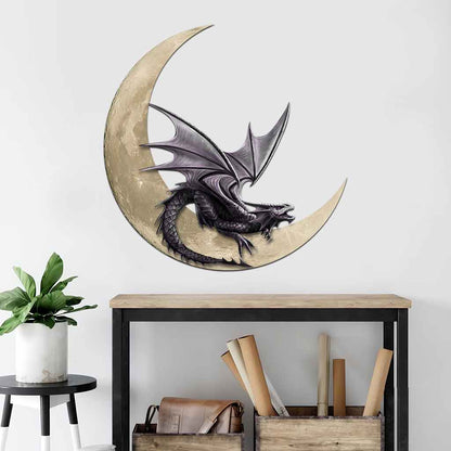 Dragon Moon - Cut Metal Sign