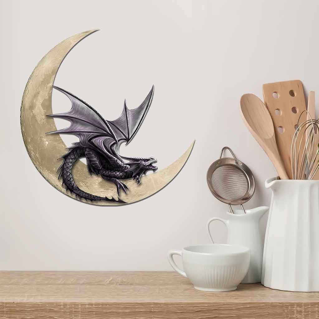 Dragon Moon - Cut Metal Sign