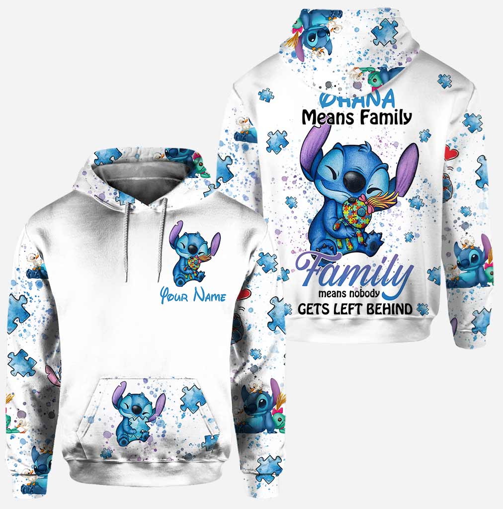 Ohana Means Family - Personalized Autism Awareness Hoodie and Leggings