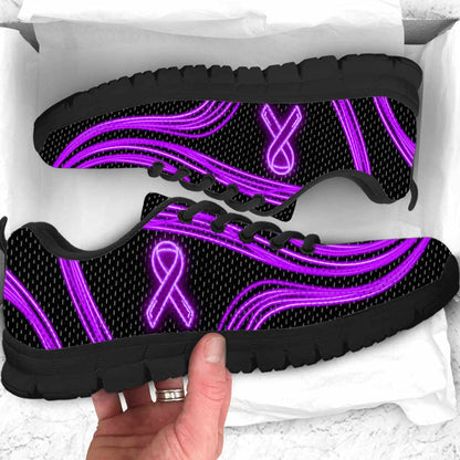 Purple Ribbon - Fibromyalgia Awareness Sneakers