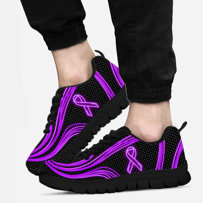 Purple Ribbon - Fibromyalgia Awareness Sneakers