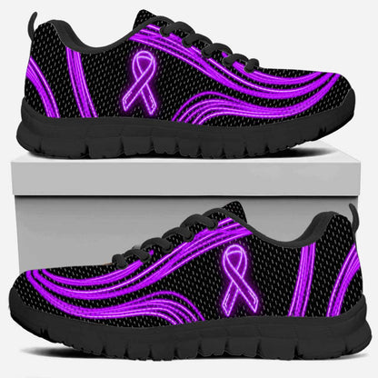 Purple Ribbon - Fibromyalgia Awareness Sneakers