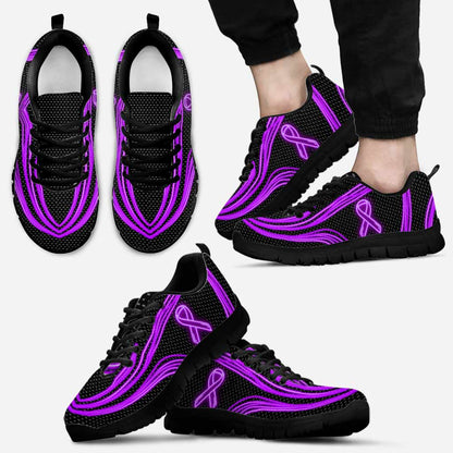 Purple Ribbon - Fibromyalgia Awareness Sneakers