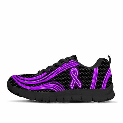 Purple Ribbon - Fibromyalgia Awareness Sneakers