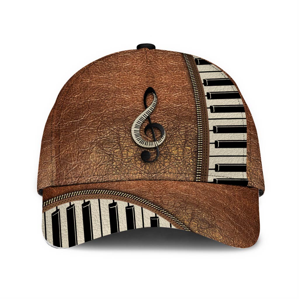 Piano - Cap With Leather Pattern Print