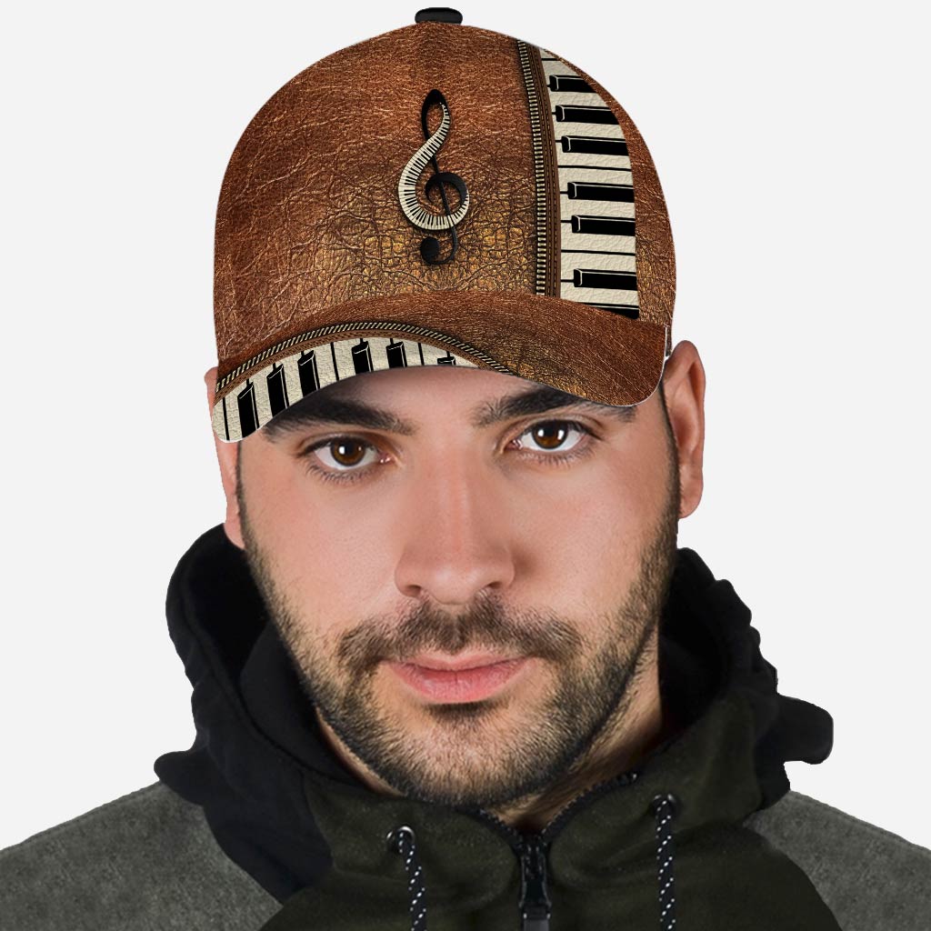 Piano - Cap With Leather Pattern Print