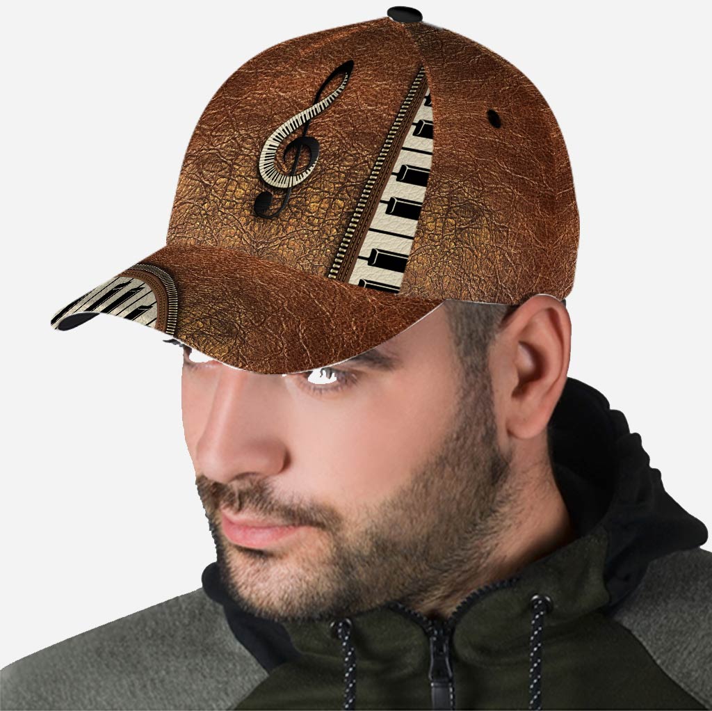 Piano - Cap With Leather Pattern Print