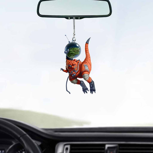 Space Dinosaur Car Ornament (Printed On Both Sides)