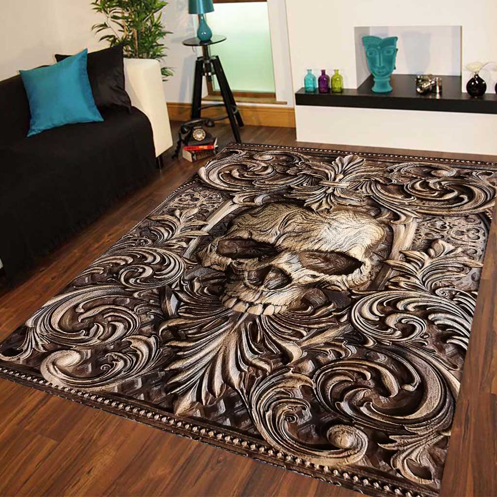 Skull Lovers - Rug With 3D Pattern Print