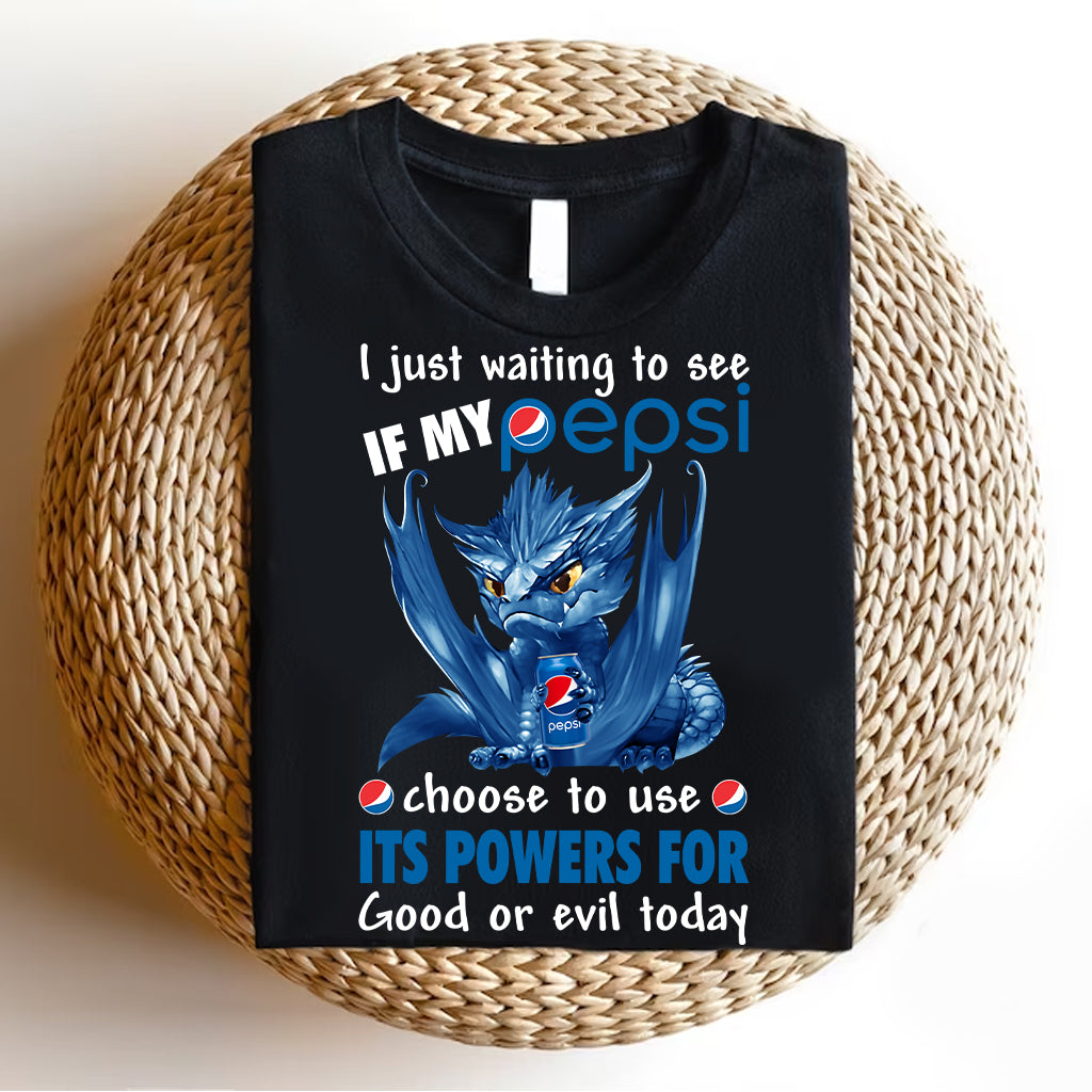 Just Waiting To See - Personalized Blue Soft Drink T-shirt and Hoodie