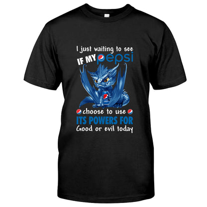 Just Waiting To See - Personalized Blue Soft Drink T-shirt and Hoodie