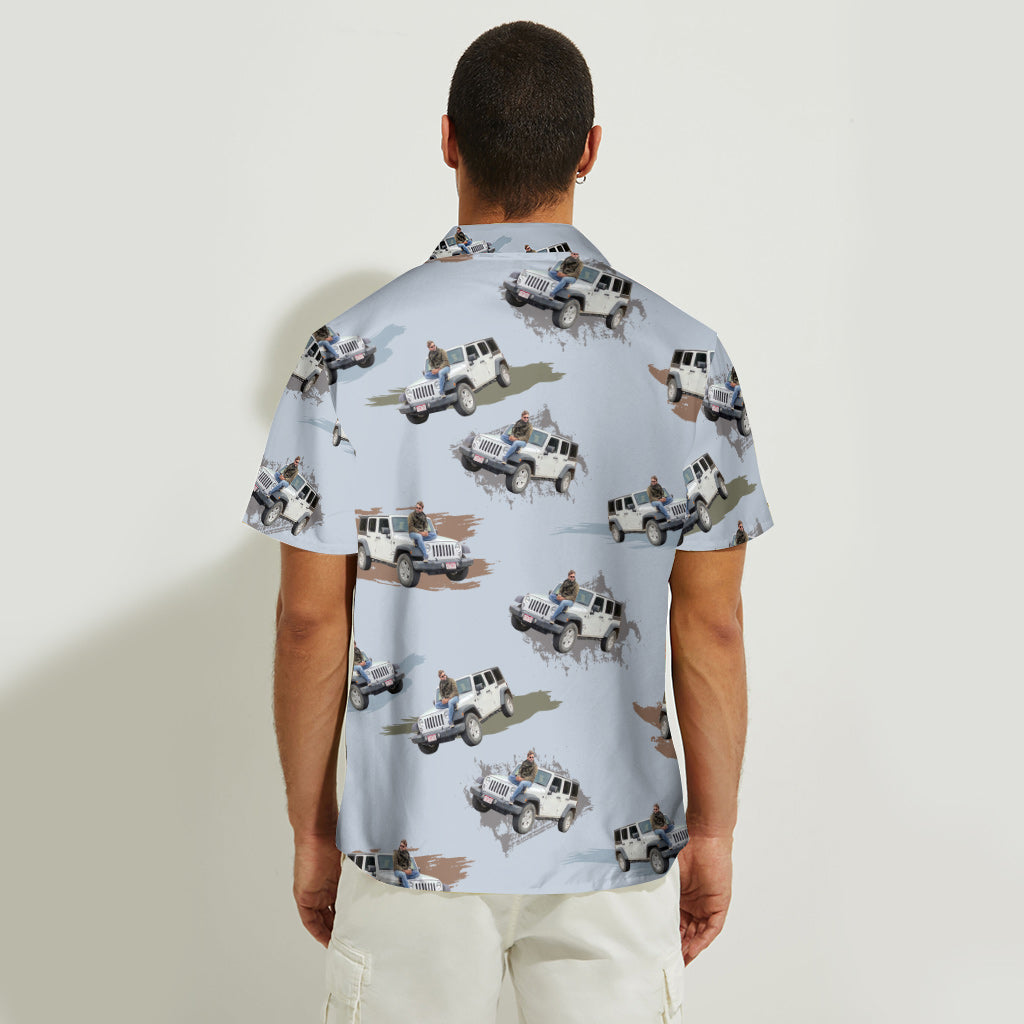Adventure Awaits Photo Inserted - Personalized Car Hawaiian Shirt