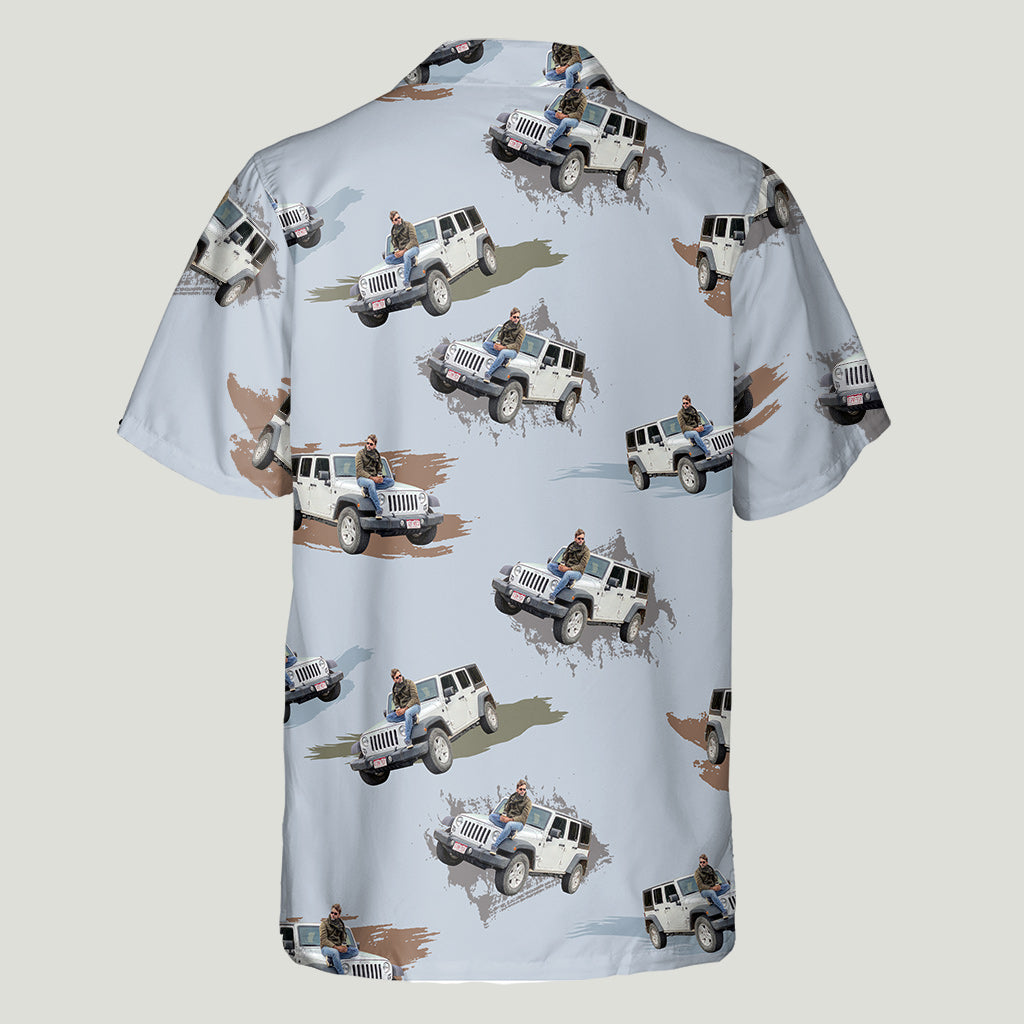 Adventure Awaits Photo Inserted - Personalized Car Hawaiian Shirt