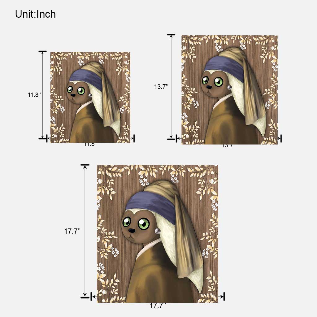 Momo With A Pearl Earring - Wood Sign