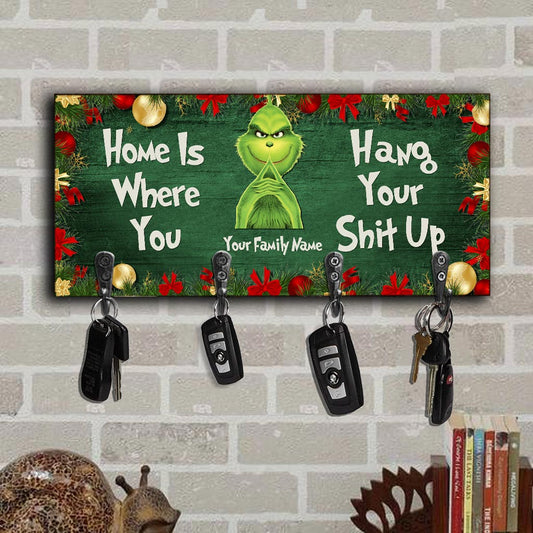 Home Is Where You Hang - Personalized Stole Christmas Key Rack