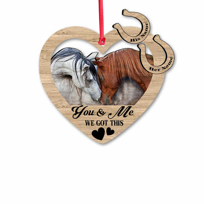 You & Me - Personalized Christmas Horse Ornament (Printed On Both Sides)