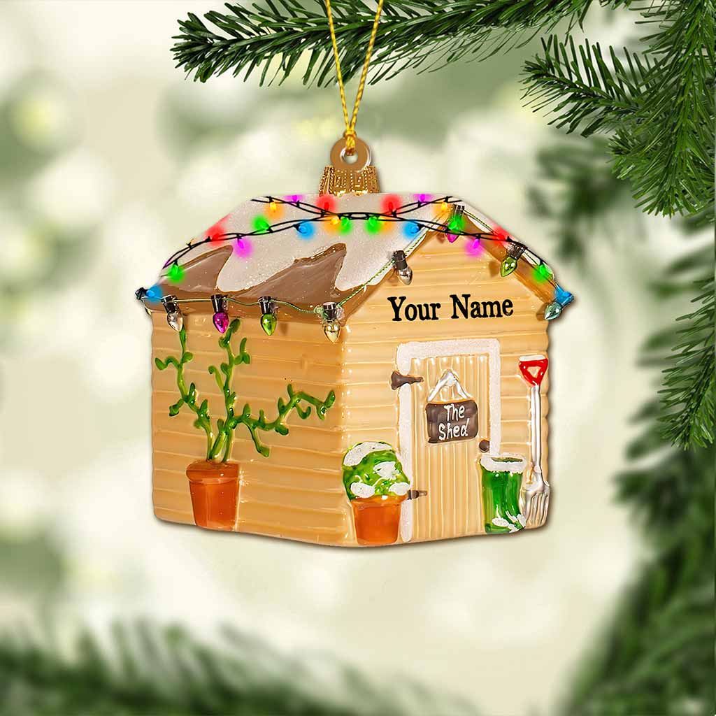 The Shed - Personalized Christmas Gardening Ornament With 3D Pattern Print (Printed On Both Sides)
