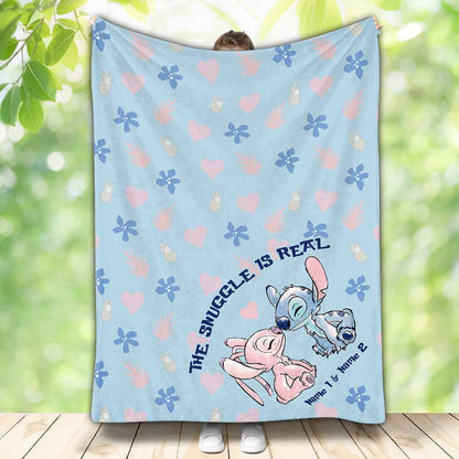 The Snuggle Is Real - Personalized Couple Ohana Blanket