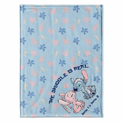 The Snuggle Is Real - Personalized Couple Ohana Blanket